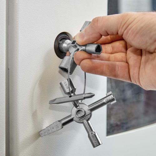 Knipex TwinKey Control Cabinet Key for all Standard Cabinets and Shut-off Systems 92mm 00 11 01